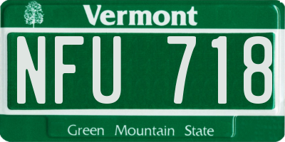 VT license plate NFU718