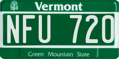 VT license plate NFU720