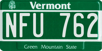 VT license plate NFU762