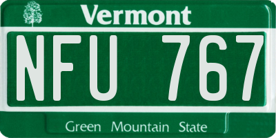 VT license plate NFU767