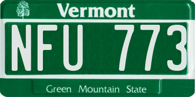 VT license plate NFU773