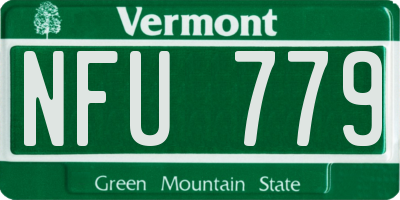 VT license plate NFU779