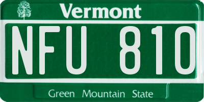 VT license plate NFU810