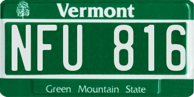 VT license plate NFU816