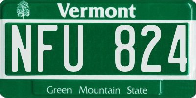 VT license plate NFU824