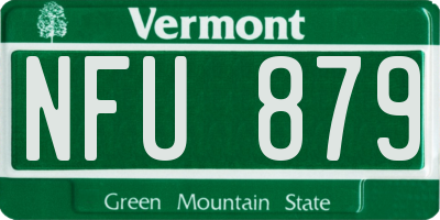 VT license plate NFU879