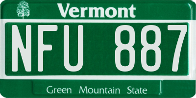 VT license plate NFU887