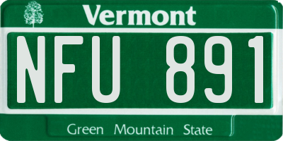 VT license plate NFU891