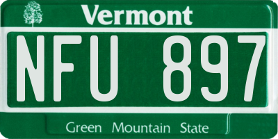 VT license plate NFU897