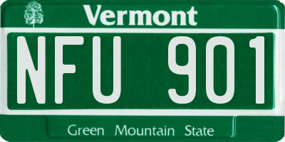 VT license plate NFU901