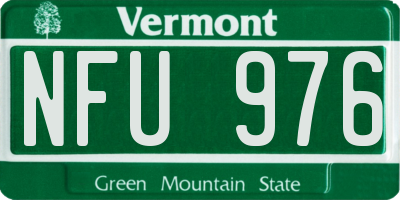 VT license plate NFU976