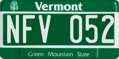 VT license plate NFV052