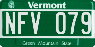 VT license plate NFV079