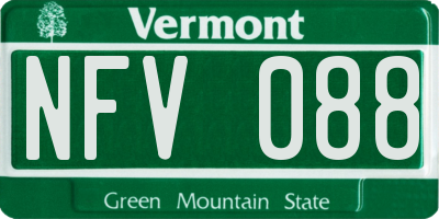 VT license plate NFV088