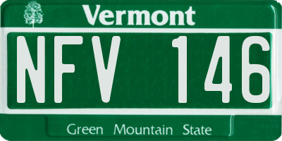 VT license plate NFV146