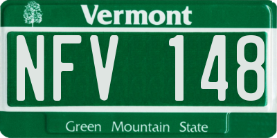 VT license plate NFV148