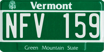 VT license plate NFV159