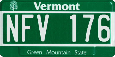 VT license plate NFV176