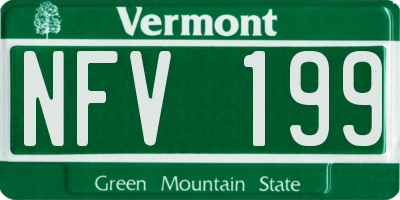 VT license plate NFV199