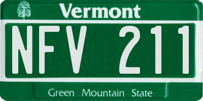 VT license plate NFV211