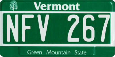 VT license plate NFV267
