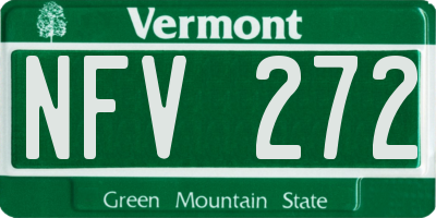 VT license plate NFV272