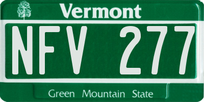 VT license plate NFV277