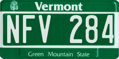 VT license plate NFV284