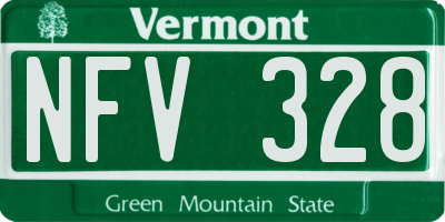 VT license plate NFV328