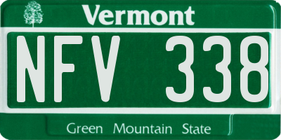 VT license plate NFV338