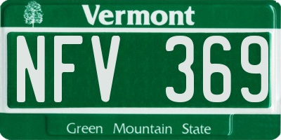 VT license plate NFV369