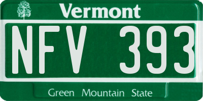 VT license plate NFV393