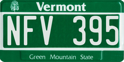 VT license plate NFV395