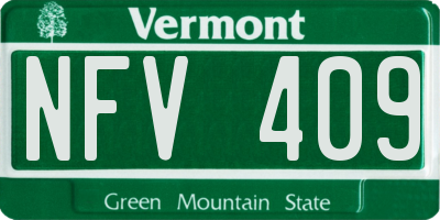 VT license plate NFV409