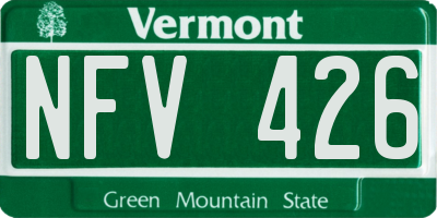 VT license plate NFV426