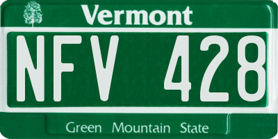 VT license plate NFV428