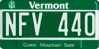 VT license plate NFV440