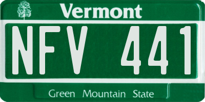 VT license plate NFV441