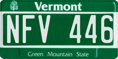 VT license plate NFV446