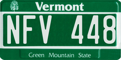 VT license plate NFV448