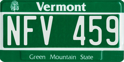 VT license plate NFV459