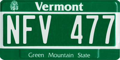 VT license plate NFV477
