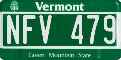 VT license plate NFV479