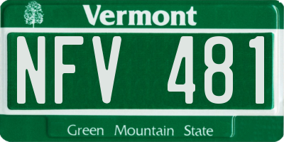 VT license plate NFV481