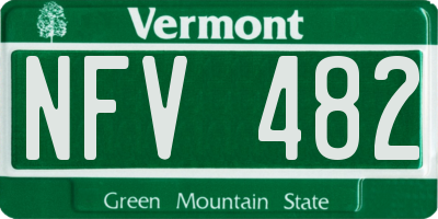 VT license plate NFV482