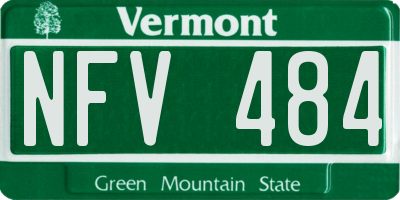 VT license plate NFV484