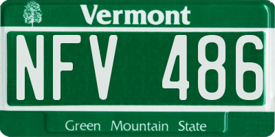 VT license plate NFV486