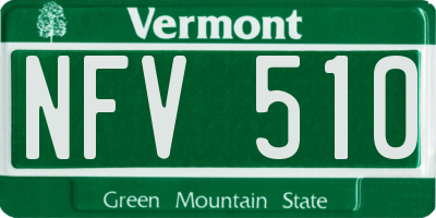 VT license plate NFV510