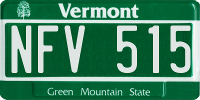 VT license plate NFV515
