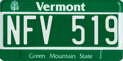 VT license plate NFV519